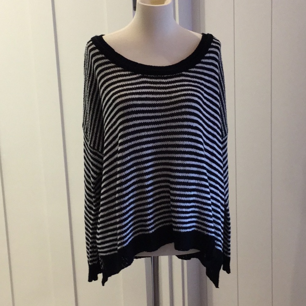 ASTR scoop neck striped sweater